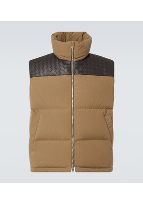 Bottega Veneta Intrecciato cotton poplin down vest