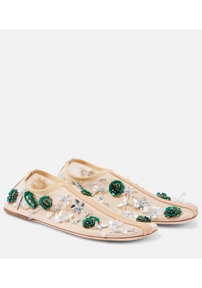 Christopher Esber Embla embellished mesh ballet flats