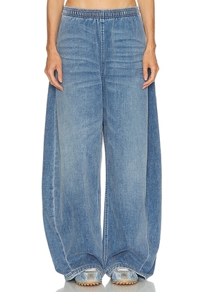 Alexander Wang Drawstring Wide Leg in Washed Light Blue - Blue. Size S (also in ).