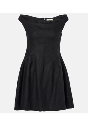Faithfull Olmeto off-shoulder linen minidress
