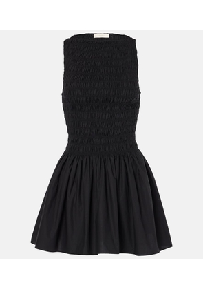 Faithfull Shirred cotton minidress