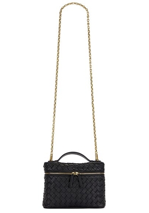Bottega Veneta Small Soft Vanity Bag in Black & Muse Brass - Black. Size all.
