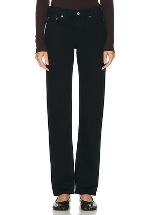 AGOLDE Low Rise Slim Jeans in Immersion - Black. Size 24 (also in 26, 27, 28, 29).