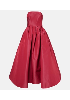 Carolina Herrera Strapless belted silk cocktail dress