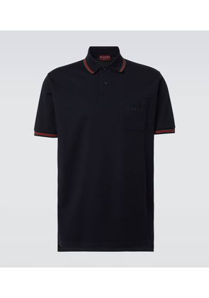 Gucci Double G cotton-blend pique polo shirt