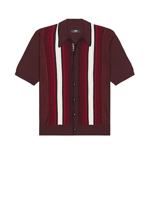 Amiri Embellished Striped Shirt in Red - Red. Size L (also in M, S).