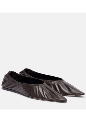 The Row Liisa leather ballet flats