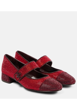 Tory Burch Embellished leather Mary Jane pumps