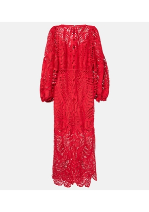 Farm Rio Nature guipure lace maxi dress