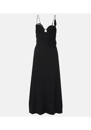 Farm Rio Lace-trimmed maxi dress