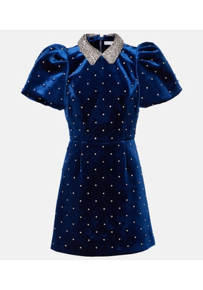 Rebecca Vallance Vivicia embellished velvet minidress