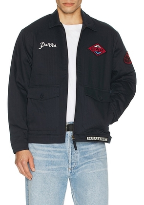 By Parra Pumping Gas Jacket in Navy Blue - Navy. Size XXL/2X (also in ).