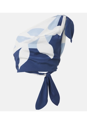 SIR Portia floral silk crop top