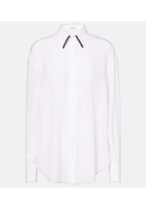 Brunello Cucinelli Monili silk satin shirt