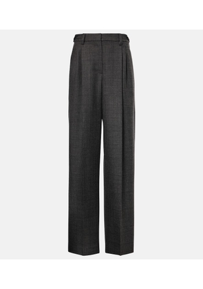 Brunello Cucinelli High-rise wool wide-leg pants