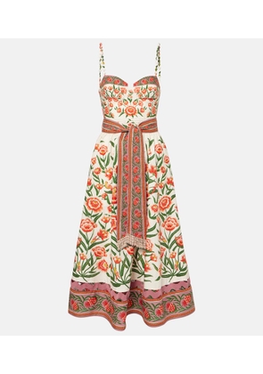 Farm Rio Printed cotton midi dress