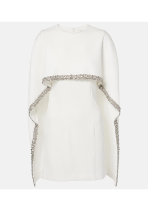 Roland Mouret Caped embellished satin minidress