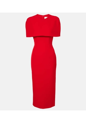 Roland Mouret Caped crepe midi dress