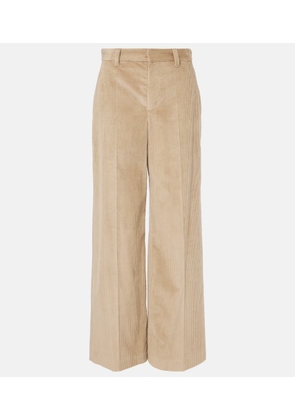 Brunello Cucinelli High-rise wide-leg corduroy pants