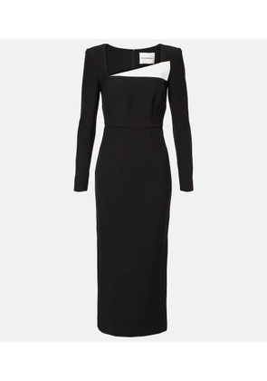 Roland Mouret Paneled crepe midi dress
