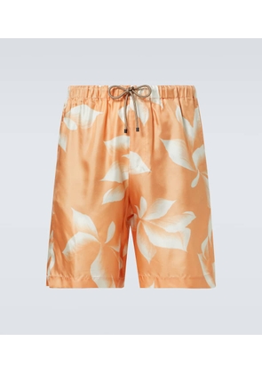 Dries Van Noten Printed silk shorts