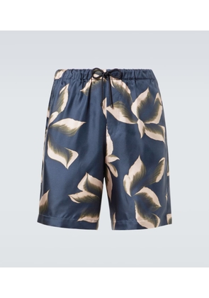 Dries Van Noten Printed silk shorts