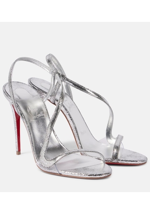 Christian Louboutin Rosalie 100 mirrored leather sandals