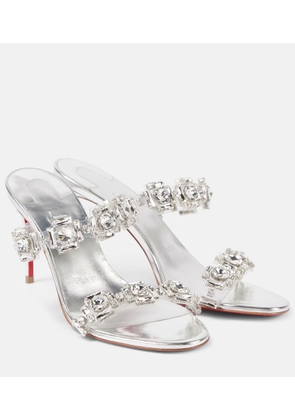 Christian Louboutin Just Jewel 85 embellished PVC mules