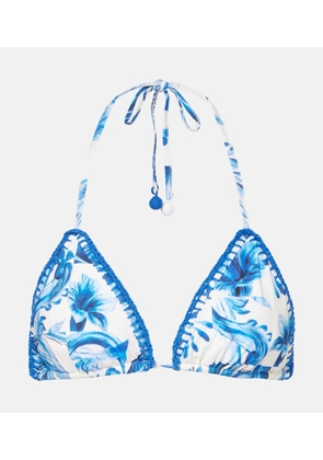 Farm Rio Printed triangle bikini top