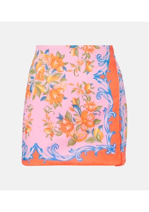 Farm Rio Sicily floral cotton wrap skirt