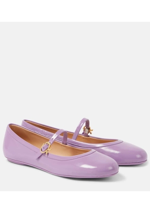 Gianvito Rossi Carla patent leather Mary Jane flats