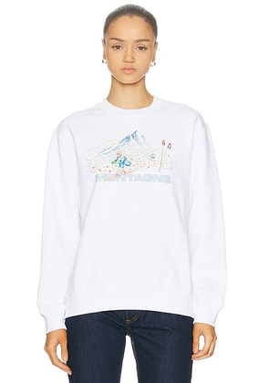 Casablanca Printed Sweatshirt in White - White. Size L (also in M, S, XS).