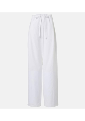 Khaite Trenton cotton poplin wide-leg pants