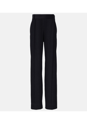 Khaite Cambie chalkstripe high-rise straight pants