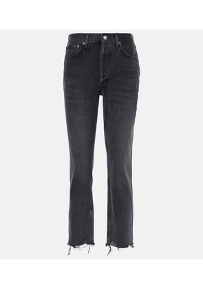 Agolde Riley high-rise cropped straight jeans