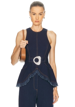 Alexis Reed Top in Denim - Blue. Size L (also in M, S, XS).