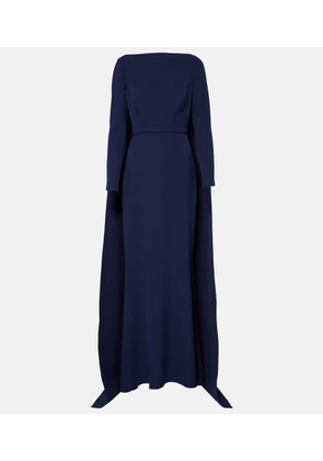 Safiyaa Ginevra caped crepe gown