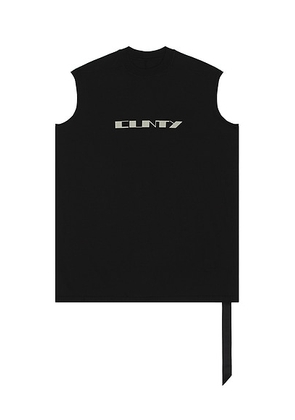 DRKSHDW by Rick Owens Tarp T Cunty Print in Black & Pearl - Black. Size L (also in M, XL/1X).