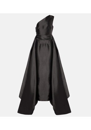Solace London One-shoulder twill gown