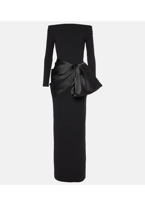 Solace London Kori off-shoulder bow-detail gown