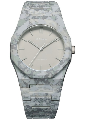 D1 Milano Polycarbonate 40.5mm Watch in Urban Camo - Grey. Size all.