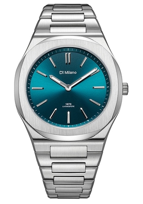 D1 Milano Ultra Thin Steel 39mm Watch in Green Dial - Metallic Silver. Size all.