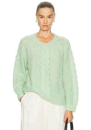 BODE Eiderdown Sweater in Seafoam - Mint. Size M (also in S).