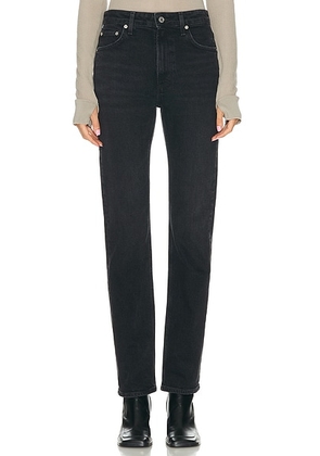 Citizens of Humanity Zurie Straight Leg Jeans in Willow - Black. Size 24 (also in 26, 28, 30, 32, 33).