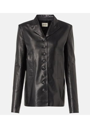 Khaite Saraphina leather blazer