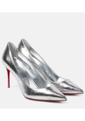 Christian Louboutin Kate 85 metallic leather pumps