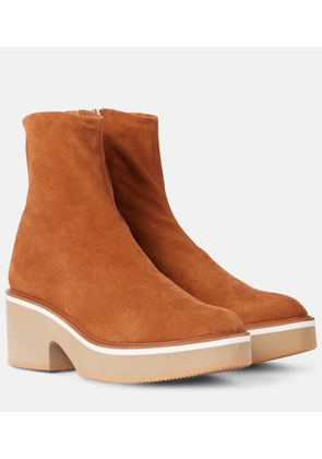 Clergerie Albane suede platform ankle boots