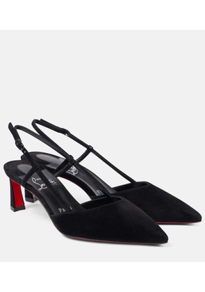 Christian Louboutin Condoroline 55 suede slingback pumps
