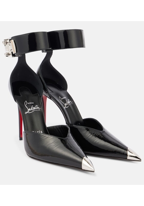 Christian Louboutin Lock Me Up 100 embellished leather pumps