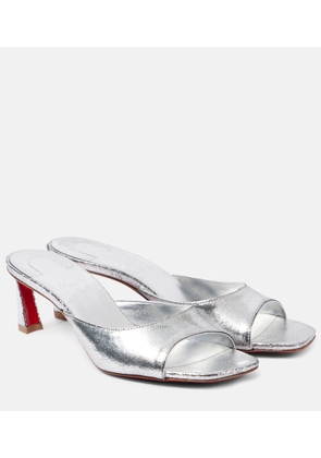 Christian Louboutin Condora 55 metallic leather mules